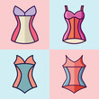 © AKIH - Shape wear Flat Style Undergarment Vector Illustration
