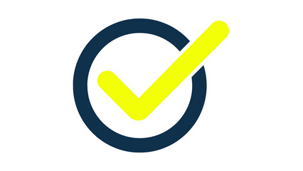 Poster - Check mark. Icon for design. Easily editable