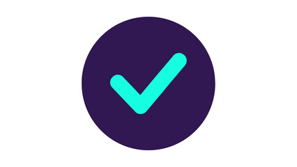 Poster - Check mark. Icon for design. Easily editable