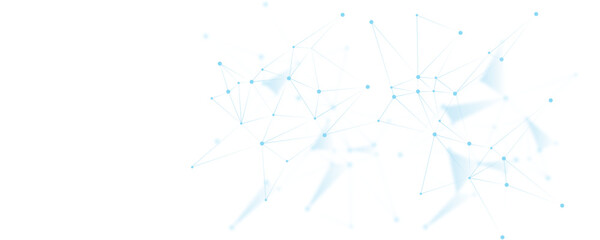 Abstract white blue digital technology futuristic communication high tech concept background. Technology dots lines connect network background.	