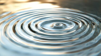 Poster - Ripples on the Water: Witness the mesmerizing dance of concentric circles spreading outwards from a central point on a smooth water surface. Capturing the purity and fluidity of nature.