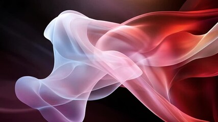 Aufkleber - Abstract Smoke Swirls: Abstract composition of dynamic, colorful smoke and soft lines, conveying a sense of fluid motion, energy, and artistic expression.