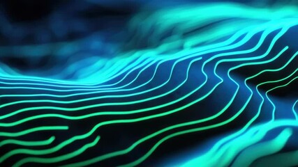  - A close-up of a person's face with neon lines and designs, ideal for futuristic or technology-themed projects