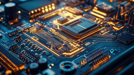 Poster - Detailed view of a computer's internal components