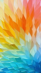 Poster - Vibrant abstract artwork showcasing a burst of colorful leaf patterns in a blend of warm and cool tones