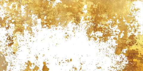 Poster - Gold grunge concrete wall background texture with distressed. Gold grunge wall texture isolated white background.	
