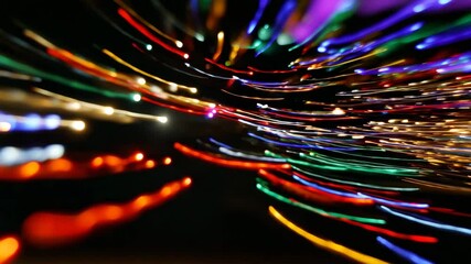 Aufkleber - A dynamic blur of lights, creating an abstract and visually captivating background for the New Year's celebration.