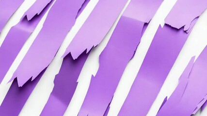 Poster - Close-up of purple strips of paper on a white surface, great for notes or inspiration