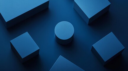 3D cubes and blocks forming a conceptual computer network illustration with a communication symbol on a screen