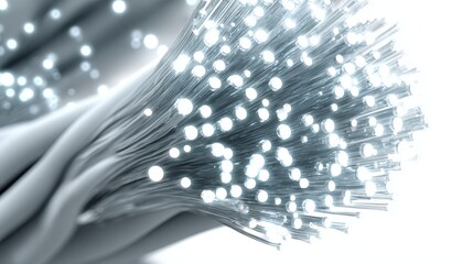 Aufkleber - Illuminated fiber optics close up view