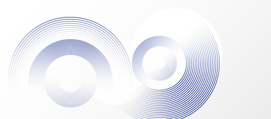 Aufkleber - Abstract white background with blue circle rings. Digital future technology concept. vector illustration.	
