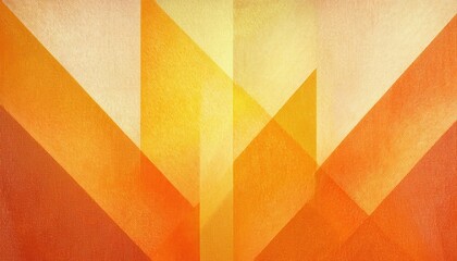 Wall Mural - vibrant orange and yellow geometric abstract background with overlapping translucent triangles for a