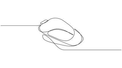 Aufkleber - Self drawing animation of Bedpan Animated single line bedpan design. Animation on a white background 4K.