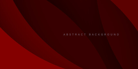Wall Mural - dark red overlap paper cut curve design concept. abstract minimalist vector background.