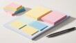 © Nilima - Colorful Sticky Notes Display on a White Surface