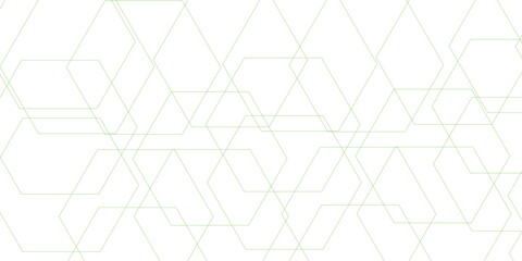 Fototapete - Abstract minimalistic background featuring a series of thin, overlapping geometric lines forming angular. Futuristic architecture concept with digital geometric connection green lines.