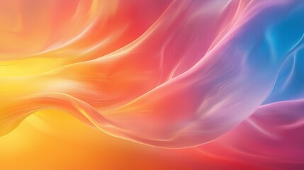 Poster -    a colorful wave on a cell phone's back is in focus