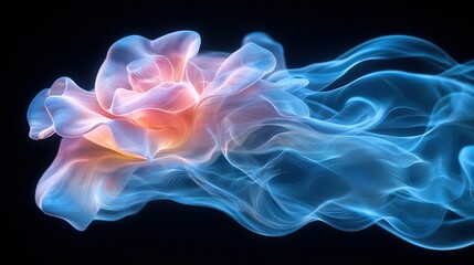 Poster -    a flower on a dark background with a blurry image in the background