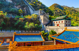 Zhenwu Temple, Back Gate, Great Wall, Juyong Pass, Beijing, China. Northern gateway and closest wall section to Beijing. Built during Ming Dynasty in 1368 to protect Pass.