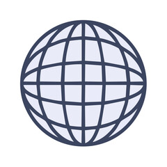 Poster - Stylized Globe Icon for World Connection and Global Communication in Digital Design Projects