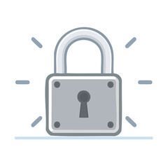 Poster - Metal Padlock Graphic Illustration for Security Privacy Encryption Locksmith Purposes