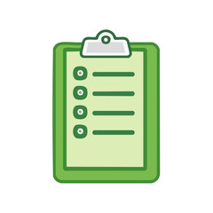 Poster - Green Clipboard with Checklist Points for Tasks, Planning, Organization, and Productivity