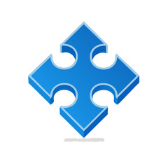 Poster - Blue Directional Arrow Symbol on a Black Background with Clipping
