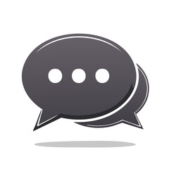 Poster - dark speech bubbles representing discussion and communication on a black background vector illustrat