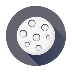Poster - Monochrome flat moon icon vector