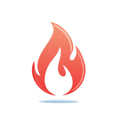 Poster - Fiery Blaze Vector Illustration Glowing Flames Burning Hot Symbol Energy Heat Icon