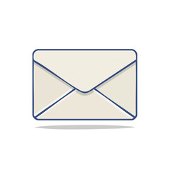 Aufkleber - Stylized envelope with dark blue border for messaging and delivery services illustration of paper mail design and communication