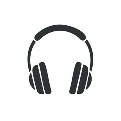 Poster - Studio Headphones Audio Equipment Musical Accessories Listening and Entertainment Illustration for Design Projects and Creative Compositions