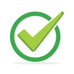Poster - Green Check Mark in Circle Symbolizes Approval Confirmation and Verification Success