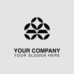 Poster - Abstract logo design featuring geometric shapes and triangles suitable for a modern company isolated on white background