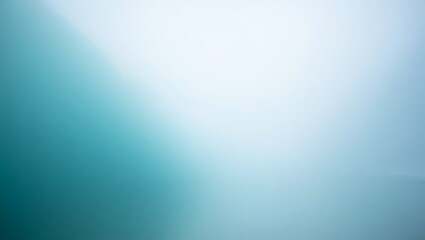 Fototapete - Serene Teal and White Gradient Background for Design Projects: A soft, blurry backdrop ideal for websites, presentations, and branding materials featuring subtle teal and white tones.