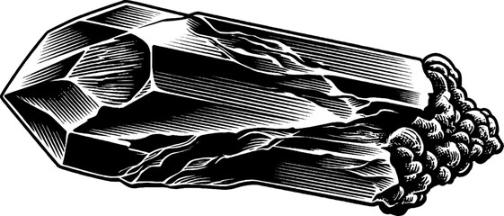 Poster - Prismatic crystal blade with intricate fractures and unique design elements
