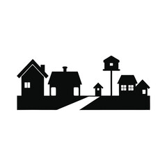 Wall Mural - real estate icon set: diverse vector symbols of houses, homes, and buildings for property and reside