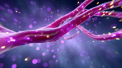 Poster - Vivid display of interconnected neurons showcasing dynamic nerve cells and synapses. Abstract digital art evokes a sense of discovery in neural studies. Concept of neuroscience, education, research