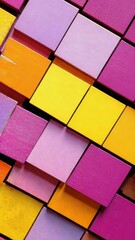Poster - A close-up shot of a bunch of wooden blocks, great for DIY or educational purposes