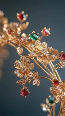 Poster - A bouquet of golden flowers in focus