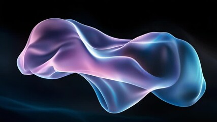 Aufkleber - Abstract Fluid Form: A captivating visual, this image features a fluid, translucent form in a mesmerizing blend of colors, suggestive of ethereal movement and dynamic energy.