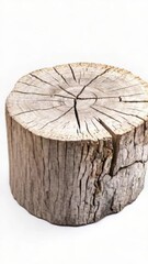 Aufkleber - A piece of wood resting on a table surface, suitable for decorative purposes