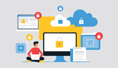 Business people collaborating on laptops, business smart working with online video conference meeting concept and business team  working from anywhere with internet wireless technology.