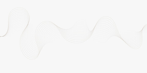 Aufkleber - delicate wave pattern of fine lines gracefully flows across a bright white background creating a soft effect lines creating a wave like design.