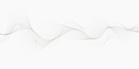 Aufkleber - delicate wave pattern of fine lines gracefully flows across a bright white background creating a soft effect lines creating a wave like design.