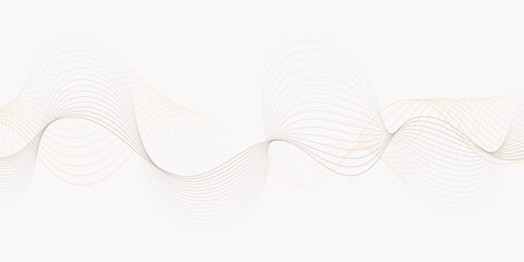 Aufkleber - delicate wave pattern of fine lines gracefully flows across a bright white background creating a soft effect lines creating a wave like design.