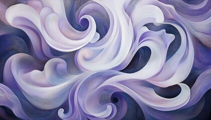 Wall Mural - ethereal violet smoke swirl with pastel gradient flow on dark background ideal for web design, brand