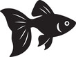 © jakircreativedesign - Betta fish silhouette simple black design, Graceful aquatic pet illustration style
