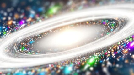 Poster - Cosmic River: Dive into the celestial ocean with this breathtaking view of a majestic spiral galaxy, where glittering stars and cosmic dust dance in harmony.