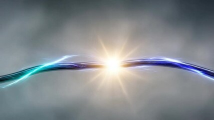Poster - Electric spark: A dynamic display of electrical energy, featuring a vivid spark of light amidst the convergence of energy currents, symbolizing connection, innovation.
